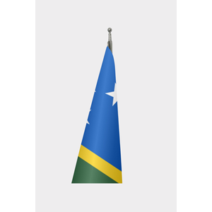 Drapeau officiel des Îles de Salomon pour intérieur, imprimé numériquement, en nylon et vinyle, avec mât en aluminium, pour l'assurance automobile, l'éducation et les agences de voyage - Product Image 3