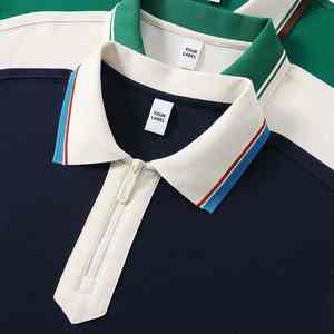 เสื้อยืดลำลองสำหรับผู้ชายระบายอากาศได้ดีแห้งเร็วปักกระเป๋าแขนสั้นเดนิมผ้าถัก100% ไนลอนตามสั่งฤดูร้อน - Product Image 3