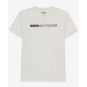 T-shirt Performance da Uomo per Esterni, Design Bass, 100% Cotone, Taglia S, Colore Avena, Tessuto Jersey Solido, Vestibilità Slim Compressa - Product Image 1