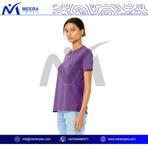 Tunique en coton écologique pour femme, col rond uni, manches courtes, coupe régulière, confortable, séchage rapide, respirante pour l'été - Product Image 3