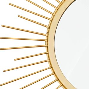 Golden Sun para espejo de pared de Metal Halo sofisticado diseño Art Deco apariencia brillante para decoración de pared de lujo atemporal para el hogar - Product Image 2