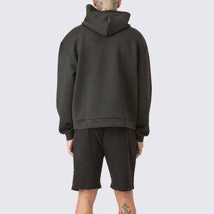 Sudadera con capucha y sudadera para hombre de 100% algodón de peso pesado personalizada con diseño en relieve 3D de hombro caído de talla grande - Product Image 6