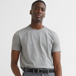 Camiseta gris 100% algodón personalizada Crew - Product Image 1