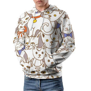 Sweat à capuche Anime à impression numérique 3D tendance pour hommes avec motif uni et cool Col à capuche confortable pour l'hiver Logo personnalisable - Product Image 3