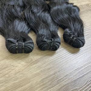Paquetes de cabello crudo vietnamita listos para enviar Extensiones de cabello humano baratas Máquina virgen Paquetes de cabello de trama Tejidos - Product Image 3