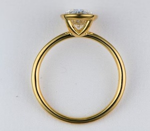 แหวนเพชรทรงรี3 CT D Color สำหรับปลูกในห้องปฏิบัติการการเจียระไนเพชรที่ยอดเยี่ยมความชัดเจน VVS แหวนหมั้นแหวนทองสีเหลืองสวยงาม - Product Image 4
