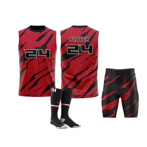 Sublimation personnalisée 3-Design imprimé multicolore Prix bon marché 7v7 Ensembles d'uniformes de sport de football - Product Image 2