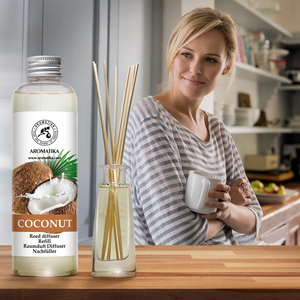 Aromatika Exotic Coconut Aroma <b>Diffuser</b> Refill Liquid 200ml Long Lasting <b>Room</b> Fragrance Reed <b>Diffuser</b> Oil - Product Image 6