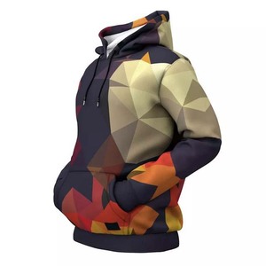 เสื้อฮู้ดผู้ชายคุณภาพสูง สไตล์ลำลอง แบบสวมหัว  รับสั่งทำลายพิมพ์แบบซับลิเมชั่น ดีไซน์ใหม่ ระบายอากาศได้ดี ผ้าฟลีซ แห้งเร็ว ผ้าฝ้ายผสมโพลีเอสเตอร์ รุ่นพื้นฐาน - Product Image 2