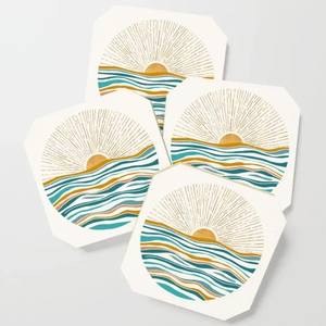 Ensemble de sous-verres incrustés d'os de qualité supérieure Style classique nacre imprimée pour hôtels et restaurants - Product Image 3