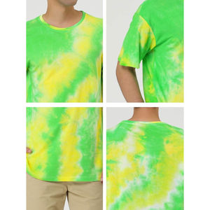 Camiseta de Cuello Redondo para Hombre, Multicolor, de Algodón y Poliéster, con Estampado Digital de Rayas Verticales, Ropa Masculina, 100% Algodón - Product Image 2