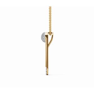 Colgante de Diseño de Lujo con Diamante Cultivado en Laboratorio de Corte Redondo de 0.264 Ct, Joyería de Oro de 9 KT, 14 KT y 18 KT, Proveedor Mayorista OEM B2B para Exportación - Product Image 3