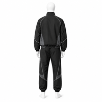 Ensemble de survêtement unisexe 2 pièces respirant et léger en nylon avec fermeture éclair, grande taille, coupe-vent color block 2026