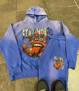 Vente en gros sweat à capuche homme surdimensionné personnalisé délavé à l'acide vêtements de rue délavés au soleil broderie 3D 100% coton sérigraphie DTF - Product Image 2