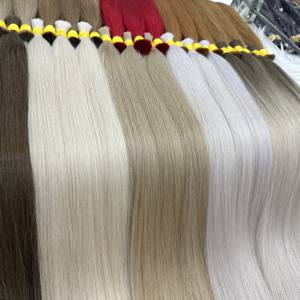 COULEUR ROUGE FRAÎCHE QUALITÉ SUPÉRIEURE EXTENSIONS DE CHEVEUX HUMAINS RUSSES ÉPAISSES ET COMPLÈTES - Product Image 2