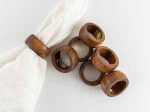 High End Round Black Wooden Luxury Napkin Rings Wholesale <b>Promotional</b> Gifts for Elegant <b>Table</b> Settings - Product Image 3