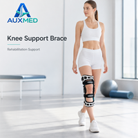 Attelle de stabilisation universelle Auxmed pour l'arthrose, avec double charnière verticale, post-chirurgicale, légère et pliable pour genou