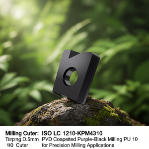 เม็ดมีดกัดเคลือบ PVD สีม่วง-ดำ รุ่น ISO LC 1210-KPM4310 ขนาด D.5 มม. สำหรับงานกัดละเอียด PU 10 หัวกัด - Product Image 3