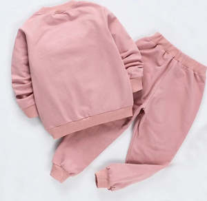 Conjuntos Deportivos Casuales de Invierno para Niños, Sudaderas de Cuello Redondo de Felpa, Pantalones Deportivos, Chándal de 2 Piezas - Product Image 5