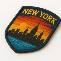 Écussons Souvenirs Personnalisés en Feutre Non Tissé Brodés en 3D de Haute Qualité pour Chapeaux, Badges de Voyage avec Options de Fixation Thermocollante