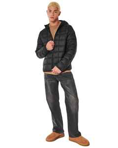 Wholesale Men's Hooded <b>Puffer</b> <b>Jackets</b> With Side Pockets <b>Cheap</b> Price With High Quality Bubble <b>Jacket</b> Men's Customize Logo - Product Image 3