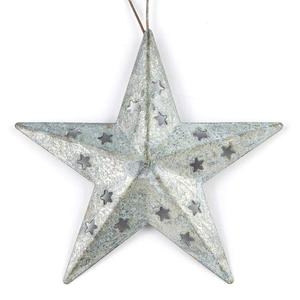 Metal Rusty Floral <b>Star</b> <b>Hanging</b> Decoration - Product Image 2