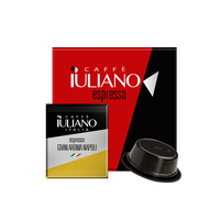 Capsule Caffe Iuliano compatible LAVAZZAS a MODO MIO * Gran Aroma en boîte avec des brasseurs à une tasse 100 capsules