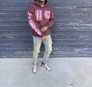 Sudadera con Capucha Unisex Extra Grande de Felpa Gruesa para Hombre, 100% Algodón, Sudadera Lisa con Bordado 3D y Logotipo Personalizado Digital - Product Image 4