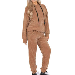 Conjunto Deportivo Vintage para Mujer, Sudadera con Capucha y Pantalones Jogger Lavados al Ácido, Algodón Grueso, Ropa Urbana de Moda, Logotipo Personalizado, Venta al Por Mayor - Product Image 2