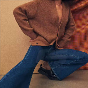 Pantalones vaqueros acampanados elásticos para mujer Proveedor de pantalones vaqueros de moda a granel Pantalones vaqueros acampanados con corte de bota para mujer - Product Image 6