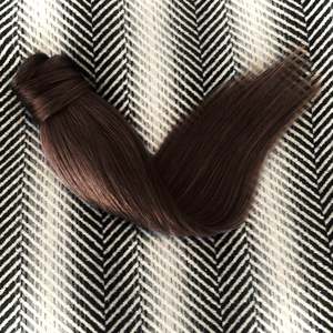 ต่อผมหางม้าแบบยาวตรงสำหรับผู้หญิง สีน้ำตาลเข้ม # ผมสังเคราะห์ 2 ชิ้น - Product Image 5