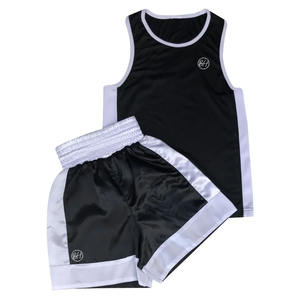 Pantalones Cortos de Boxeo de Diseño Personalizado, Chalecos con Impresión de Alta Calidad, Uniforme de Boxeo Profesional Unisex, Logotipo Personalizado OEM, Algodón/Satén - Product Image 3