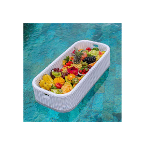 โต๊ะหวายอาหารเช้าลอยน้ําหลายรูปทรง,หวายสังเคราะห์ลอยน้ํา - ถาดหวายขายร้อนในปี 2024 - Product Image 6