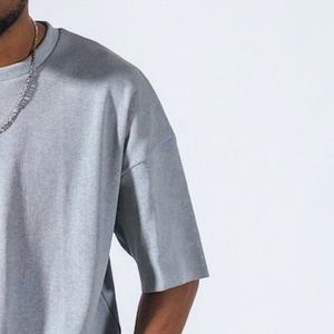 เสื้อยืดผ้าฝ้ายสำหรับผู้ชายขนาดใหญ่พิเศษเสื้อยืดคอกลมธรรมดาพิมพ์โลโก้ OEM แบบกำหนดเอง - Product Image 5