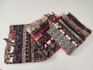 Fashion Long Reversible <b>Scarf</b> for <b>Women</b> in Silk Black Color with Vibrant Stripes Lightweight and Soft <b>Neck</b> Wrap for All Seasons - Product Image 3