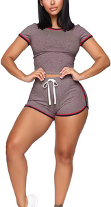 Camiseta Deportiva de Manga Corta con Cuello Redondo para Mujer, Ligera, Delgada, de Nailon Elástico, de Secado Rápido y Transpirable, para Verano - Product Image 5