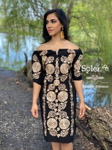 Nouvelle et meilleure qualité Logo personnalisé manches Blouson coupe régulière Mini robe Style unique chaud mexicain brodé plage robe courte - Product Image 3