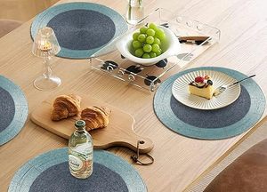High Quality Circular Shaped Decorative Glass <b>Beads</b> Unique Handcrafted <b>Placemat</b> Design for Weddings Birthday Parties Mat & Pads - Product Image 4