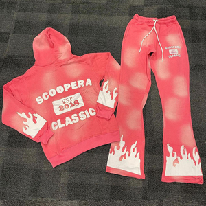 Conjunto Deportivo Lavado al Ácido 100% Algodón, Chándal Desteñido por el Sol para Hombre, Ropa Urbana al por Mayor, Servicio OEM Personalizado - Product Image 2