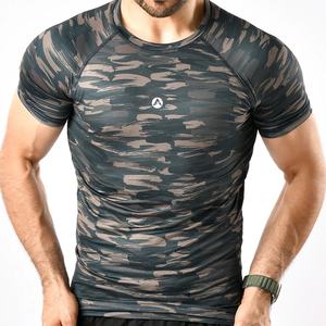 2025 Premium Quality Fitness OEM Wholesale <b>Custom</b> <b>Designed</b> Men's <b>Compression</b> <b>Shirt</b> Breathable Half Sleeves - Product Image 4