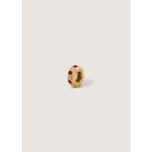 Colgante de rubí de aniversario en oro rosa, estilo religioso, diseño de gota de agua con engaste de bisel, chapado en rodio - Product Image 1