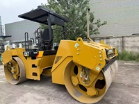 Rouleau compresseur vibrant à double tambour Caterpillar CAT CB564D d'occasion de 12,6 tonnes, certifié CE EPA, pour la construction routière, compresseur d'asphalte tandem à vendre