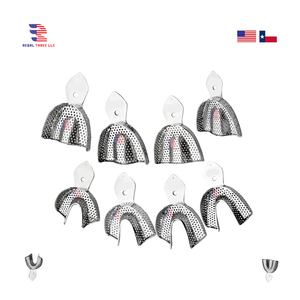 Consumibles de ortodoncia dental, cuidado bucal, dentista, bandeja de mordida, bandeja de impresión, juego perforado dental de 8 superior e inferior - Product Image 1