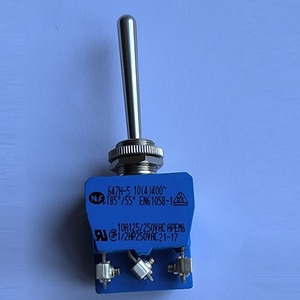 Interruptor de Palanca 647H-5 <span class=keywords><strong>APEM</strong></span> 6 DPDT con Terminal de Tornillo (Encendido) Apagado (Encendido), Carcasa Tropicalizada, Actuador de 40 mm de Largo, 647HT-5 en Existencia - Product Image 2