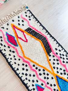 Alfombra de lana Azilal hecha a mano blanca clásica con motivos coloridos alfombra marroquí tejida a mano alfombras hechas a mano alfombra al aire libre decoración del hogar OEM - Product Image 3