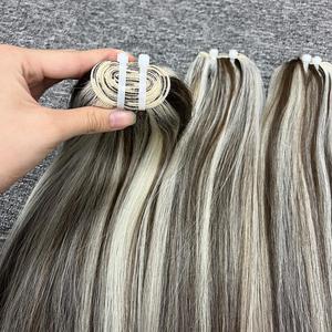 Extensiones de Cabello Humano 100% Natural, Color Piano Liso, Cabello Vietnamita Virgen de un Solo Donante, Cabello en Trama - Product Image 2