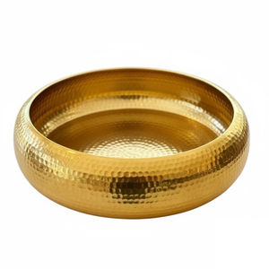 Bol à chocolat rond de style vintage, de la plus haute qualité, en métal doré, pour servir des collations, des desserts et autres aliments - Product Image 2