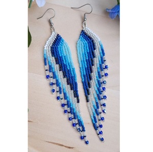 Pendientes clásicos con cuentas de semillas de vidrio Objetos decorativos elegantes para ropa formal - Product Image 5