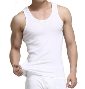 Camiseta sin mangas transpirable 200 GSM de tela de algodón cómoda de punto personalizada para hombres Bangladesh - Product Image 5