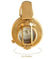 Vintage Compass Navigational Brass Device Pocket Nautical Instrument Polished Nautical Device